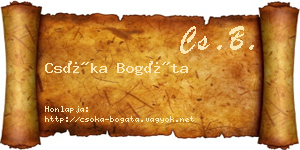 Csóka Bogáta névjegykártya